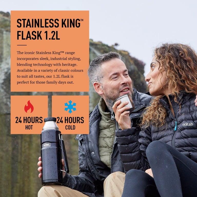 Thermos Stainless King Flask and Tumbler Camping Fishing