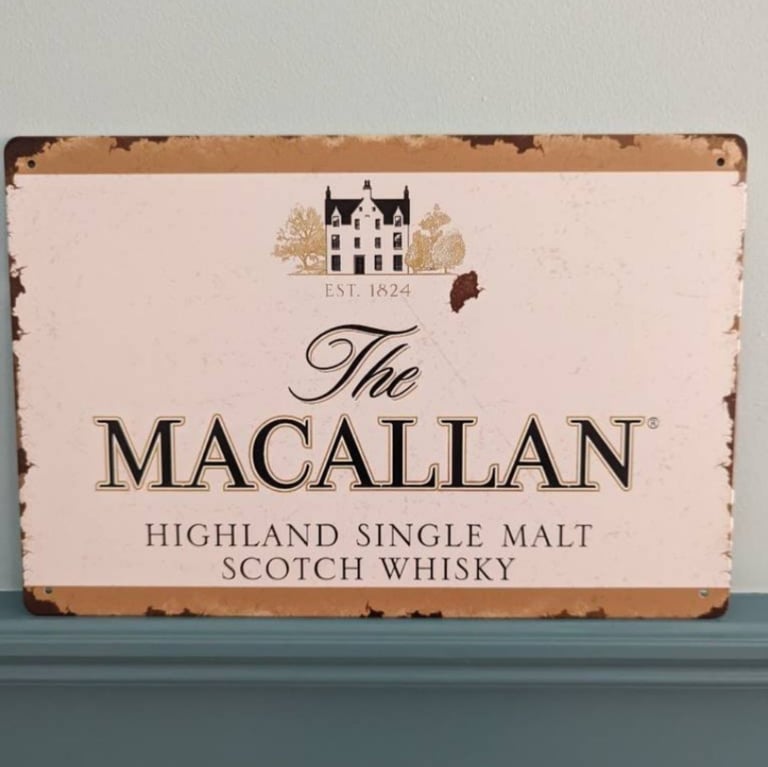 image for The Macallan Whisky - Metal Sign - New