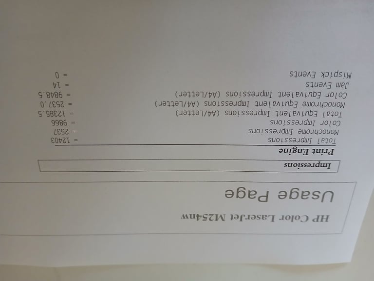 HP Laserjet m254nw printer