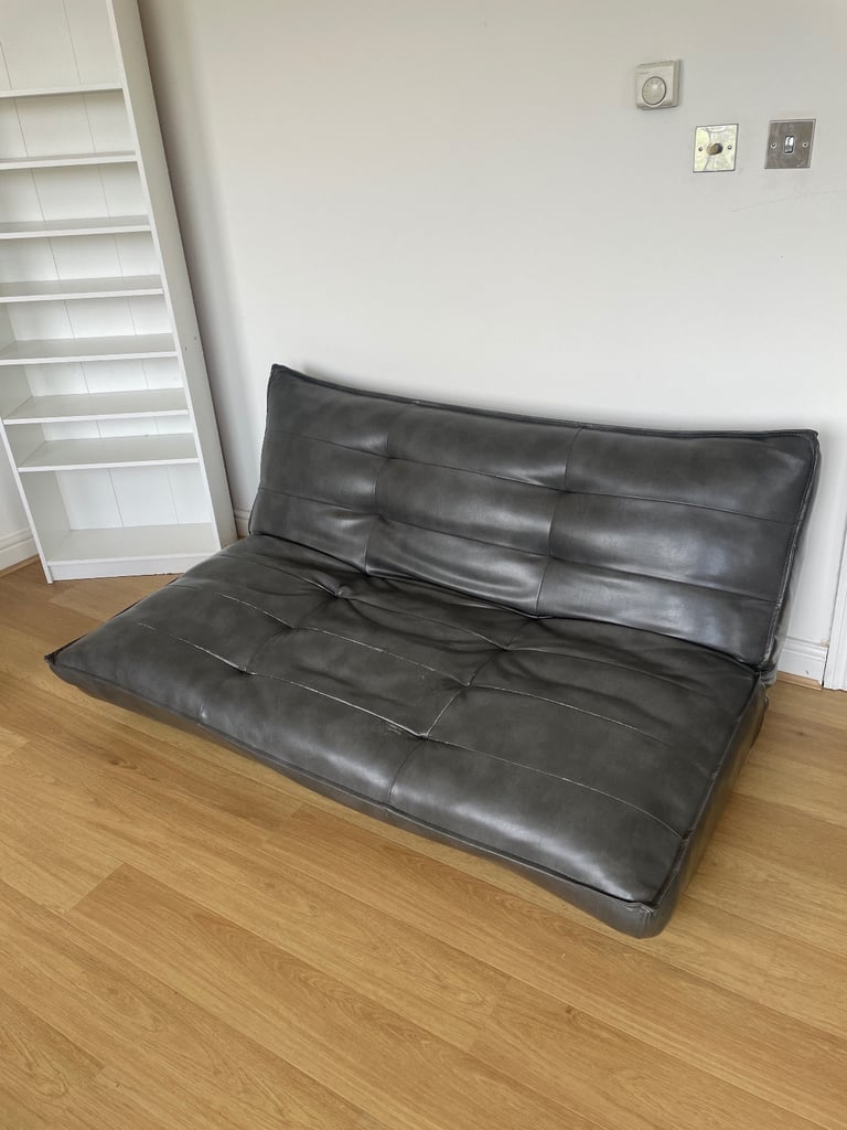 image for Sklum 2 Seater Reclining leatherette sofa bed
