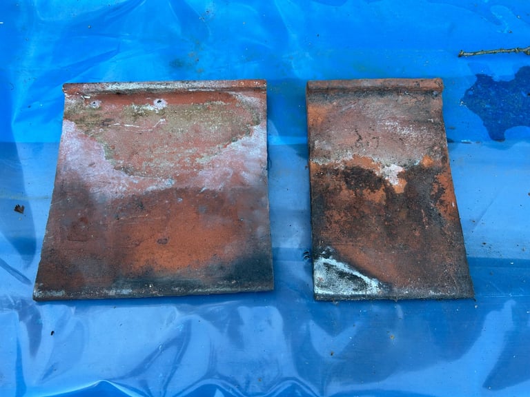 Reclaimed clay roof tiles