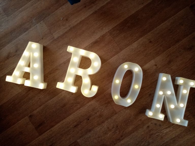 image for Battery operated ARON lit name 