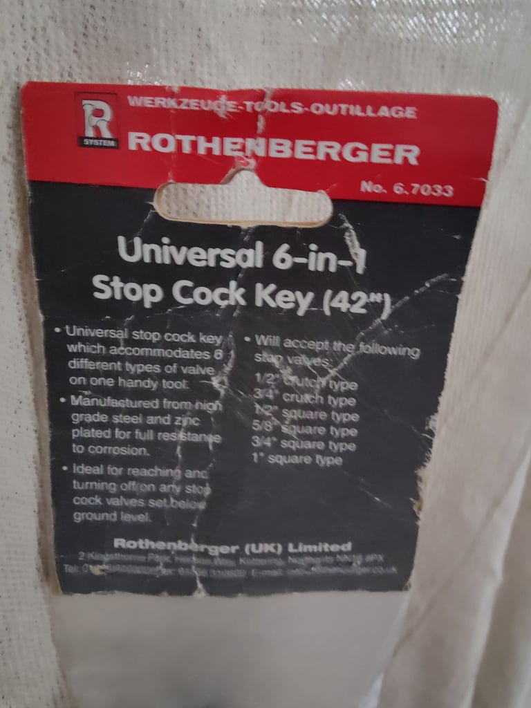 image for Stop tap key 6 in 1 rothenberger