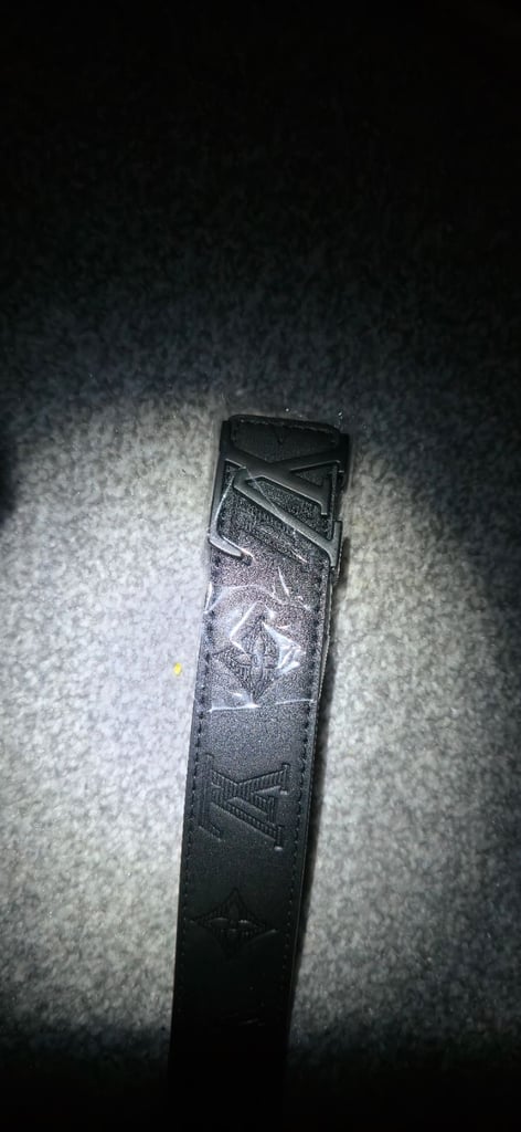 Louis Vuitton Black Leather Belt - As New