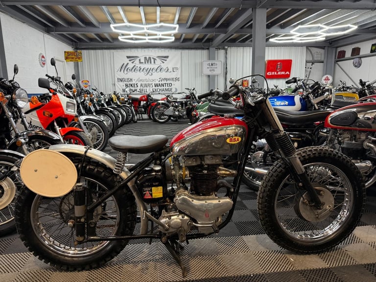 image for 1950 BSA A7 500cc Plunger scrambler, high level pipes, ready to use! super cool 