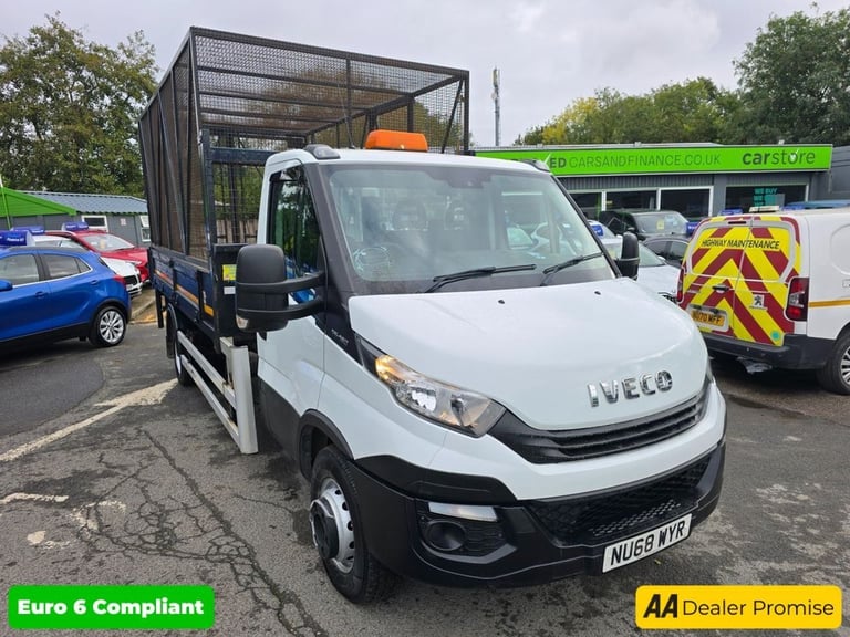 2019 Iveco Daily 3.0D HPI 65C caged Tipper in white, 45,000 miles, 1 owner, Euro 6 ULEZ, 6-s TIPP...