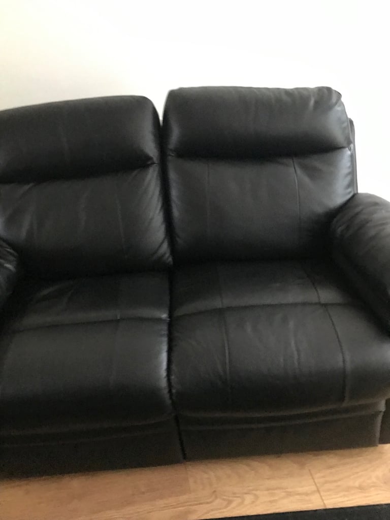 Faux leather 2 seater manual recliner 