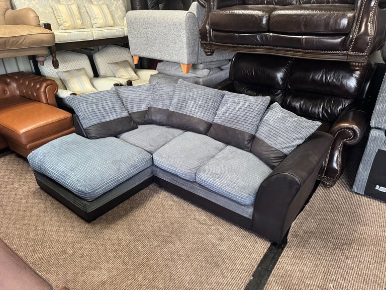 grey/black corner sofa Delivery available
