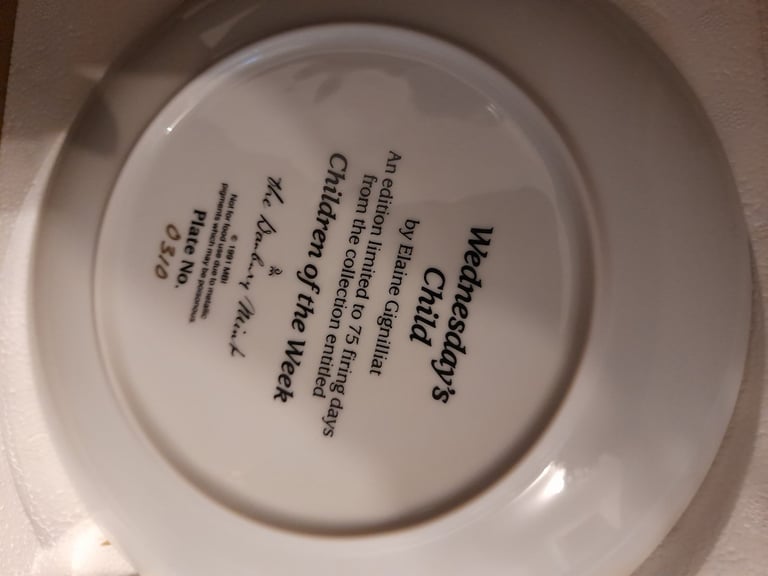 Wall plates 8 Limited Editions by Danbury Mint