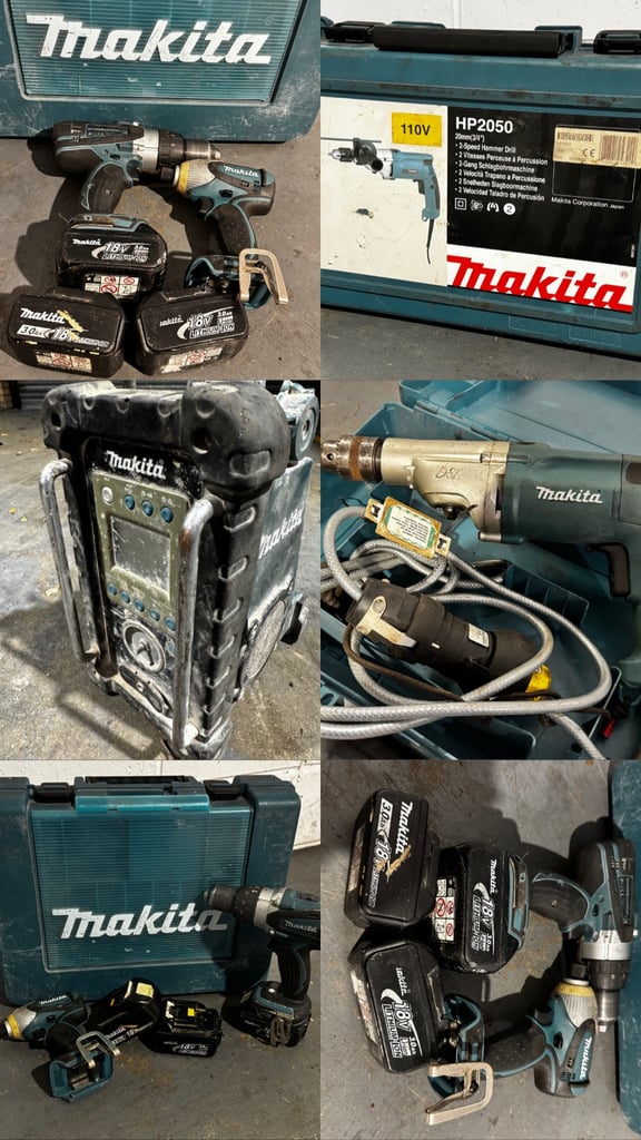Makita Drills / Batteries & Radio Bundle 