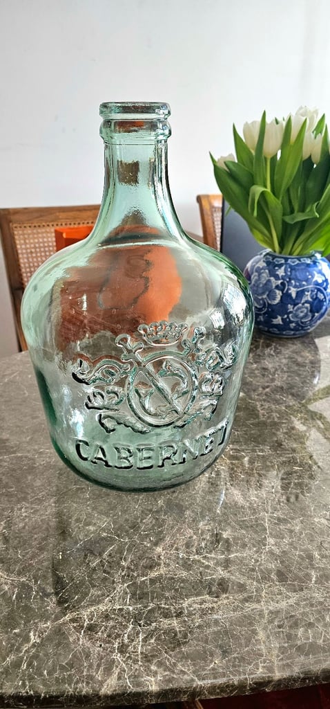 Large Glass Vase / wine jug
