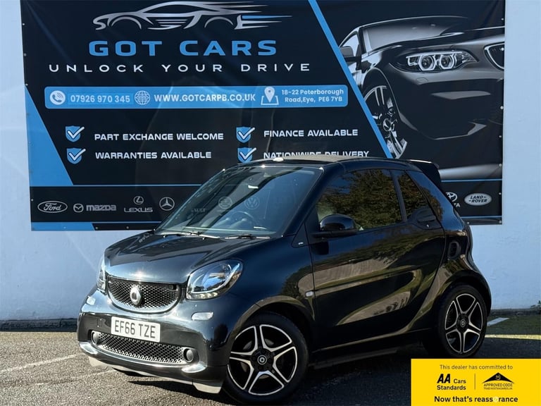 2016 smart fortwo 1.0 Prime (Premium) Cabriolet Twinamic Euro 6 (s/s) 2dr CONVERTIBLE Petrol Auto...
