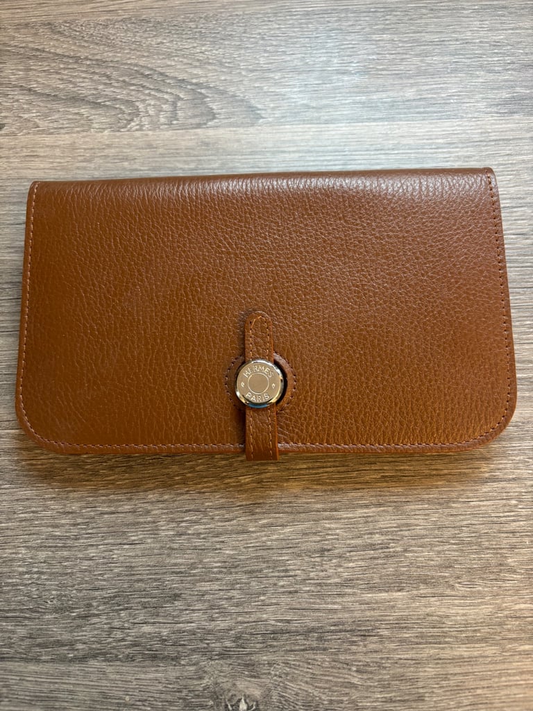 image for HERMES DOGON TAN LEATHER WALLET BNWOB