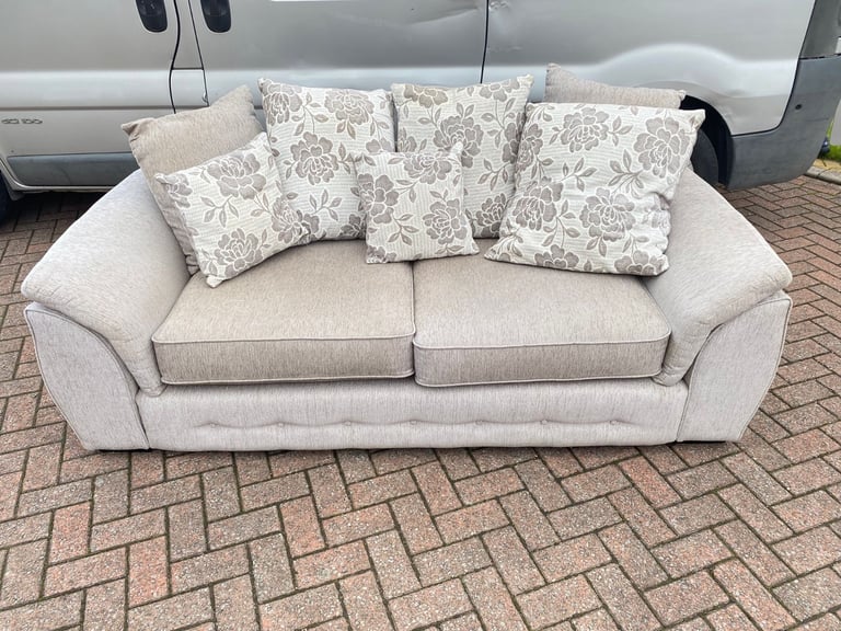 image for 3 seater sofa cream/beige