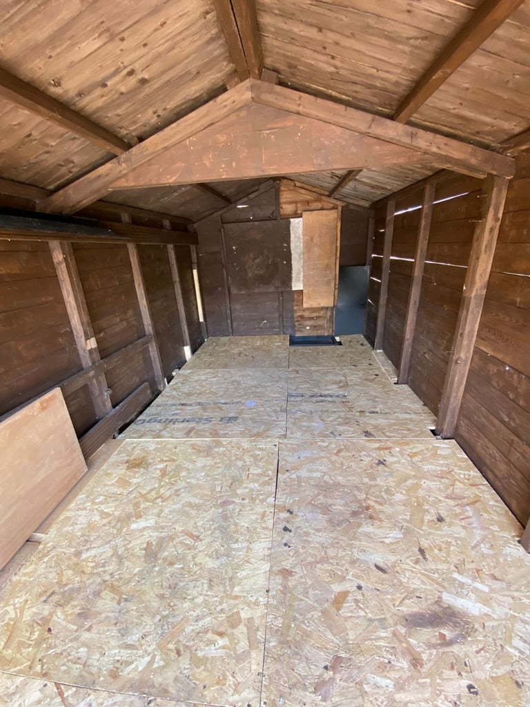 TIMBER GARAGE FOR SALE ( To be dismantled and taken away)  Located in Read, Near Burnley, Lancashire