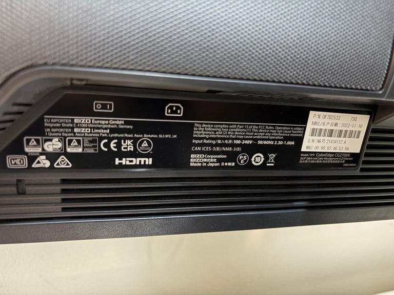 EIZO CG2700X 4K MONITOR