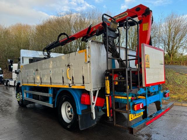 2014 14 DAF LF 250 Euro 6 18ft6 drop side Palfinger PK11001 crane & block grab 