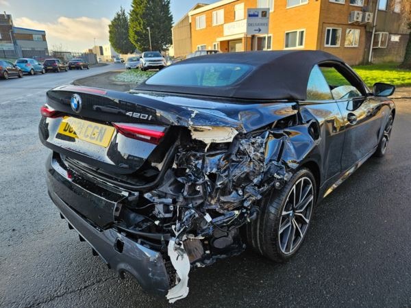 2021 21 BMW 4 Series 420i Convertible M Sport Auto Damaged Repairable Salvage