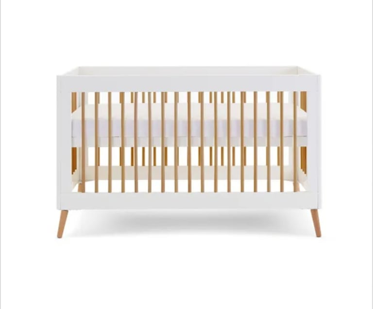 Maya cot bed from OBaby. White colour. 