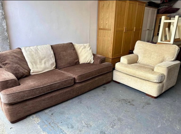 Barker And Stonehouse Large Sofa And Chair . Excellent Condition . 