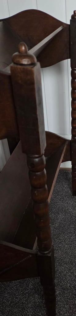 Vintage oak double book trough