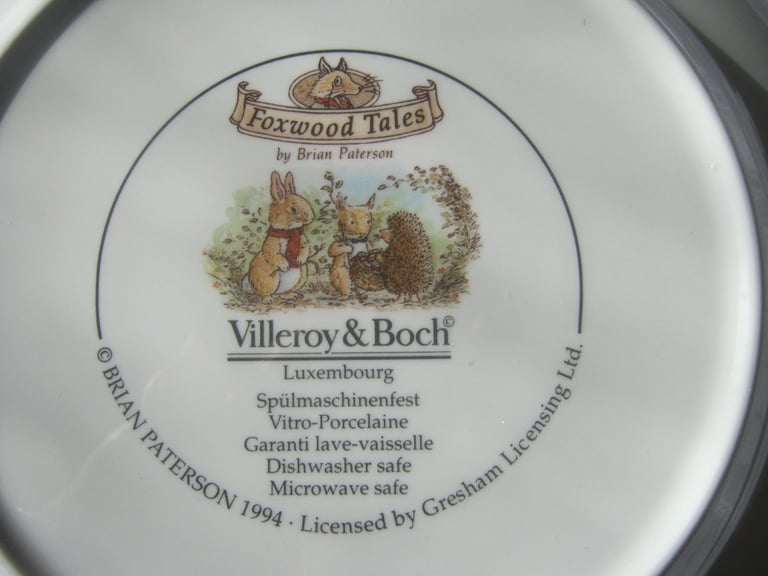 image for Vintage Villeroy and Boch Brian Paterson Foxwood Tales Child's Dinner set