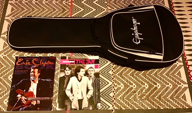Brand New Luxury Epiphone Gig Bag & Eric Clapton, The Jam Extensive Songbooks