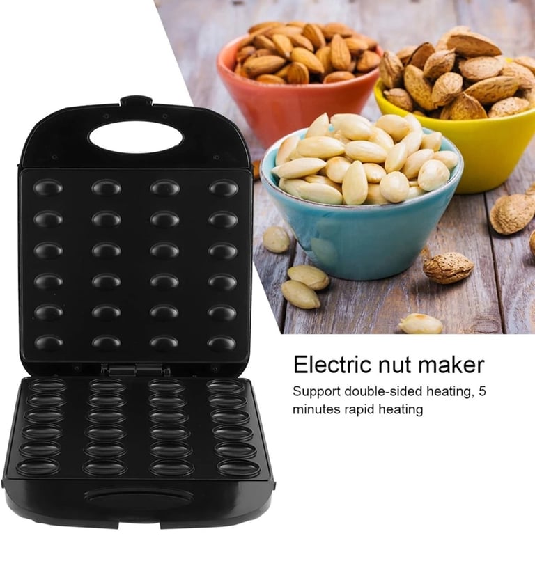 Double Sided Heating Electric Nut Walnut Cake Biscuits Maker with Non Stick Coat