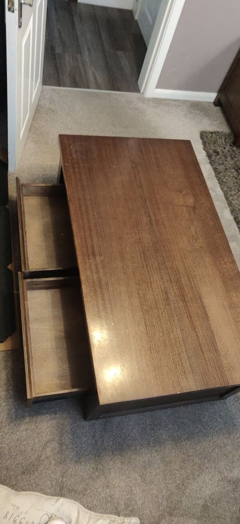 Solid Australian Oak Coffee Table with Drawers