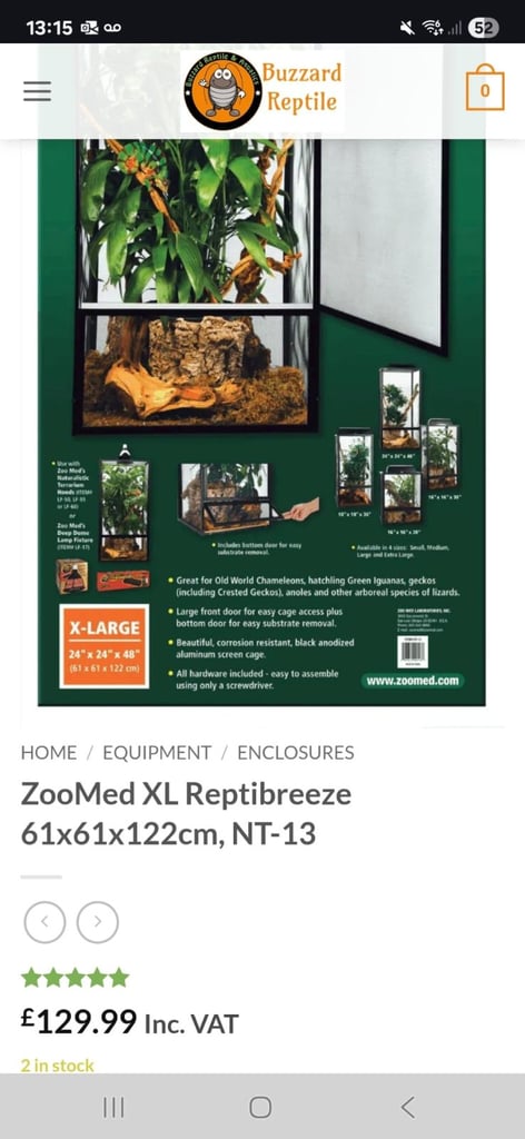 Reptile tank enclosure set up