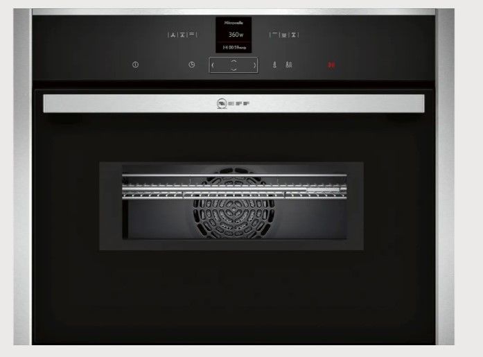 Neff - N 70 Built-in compact oven with microwave function 60 x 45 cm Stainless steel C17MR02N0B