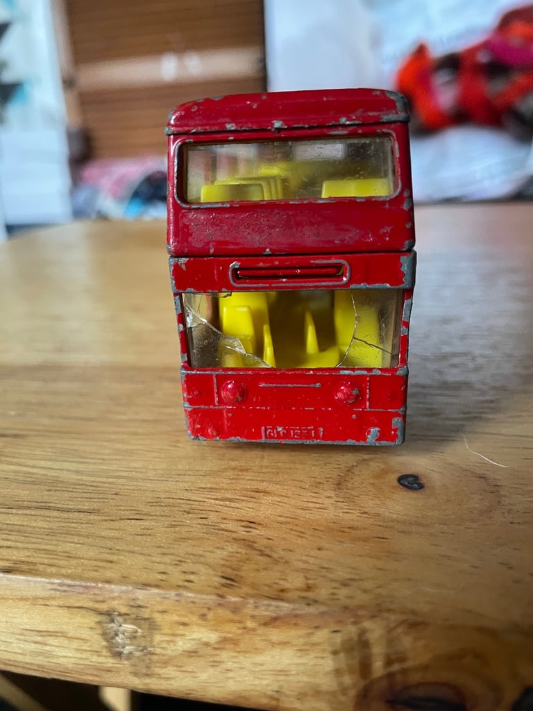 vintage Matchbox Super Kings K-15 "The Londoner" double-decker bus.