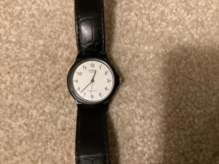 image for Casio mq 24 with leather strap