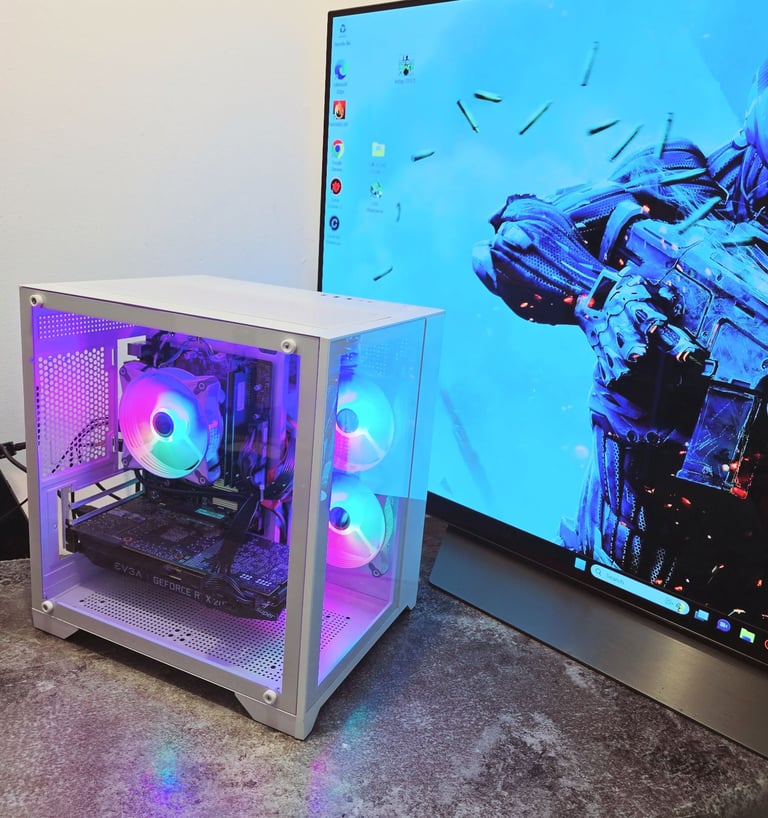 REDUCED CUBE Gaming PC, RTX 2070 SUPER,core i5 gen 10, 2.3GHz,16GB RAM,256GB SSD+1TB HDD