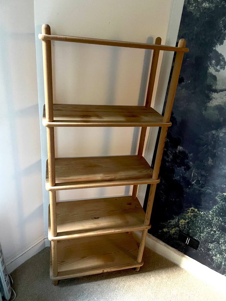 Wooden shelving unit