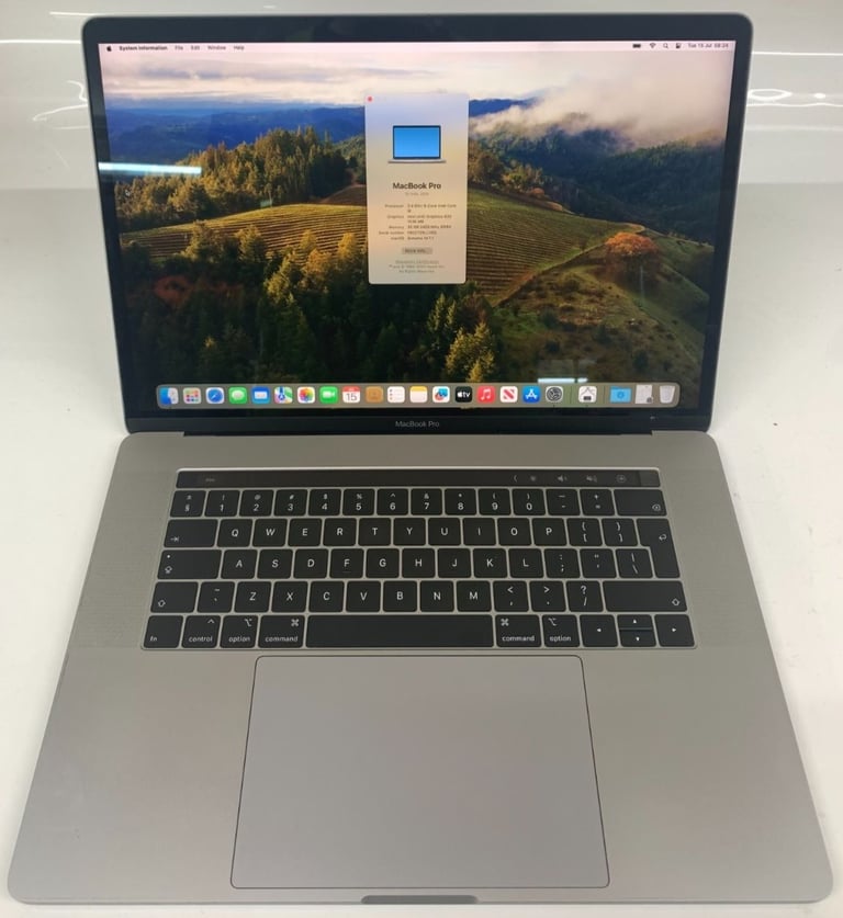 Macbook Pro mid 2019 - 2020 Touchbar 32gb ram Space grey 15-inch Retina gray Intel 8-Core i9 cpu