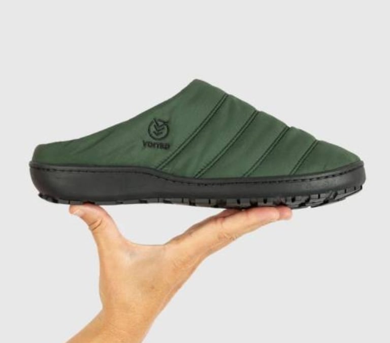VOITED Soul Slipper - Lightweight, Indoor/Outdoor Camping Slippers, Tree Green, SIZE: Small. 