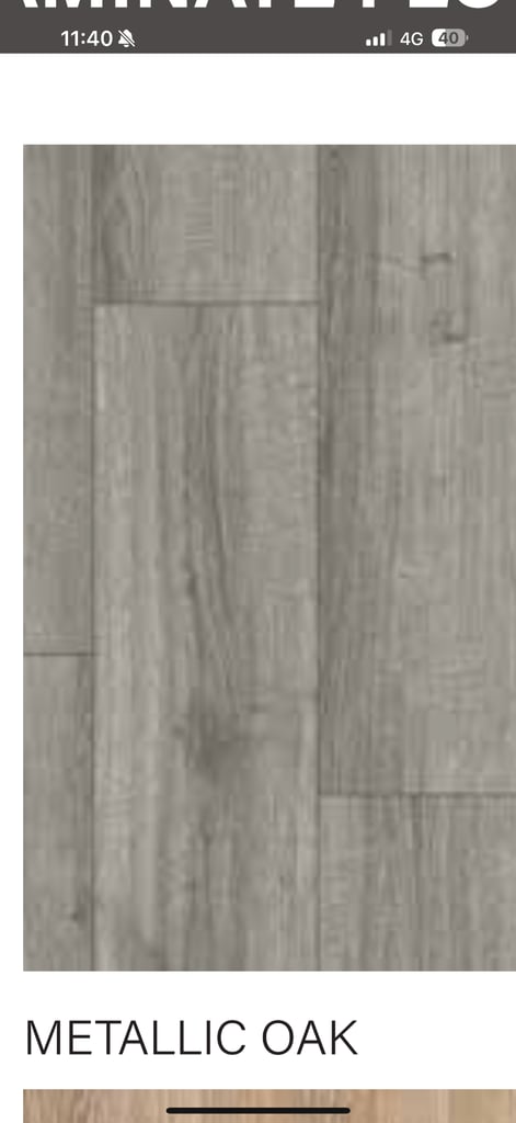 Metallic grey laminate flooring 