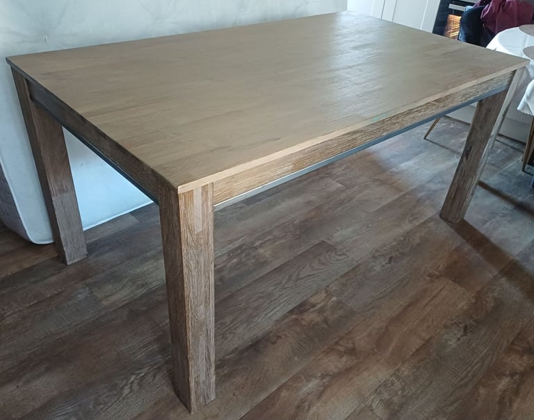 image for WOODEN SIX SEATER RECTANGULAR DINING TABLE