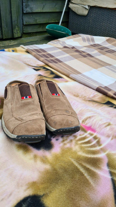 Rieker Brown Suede Hilikg Sandals /sliders Uk 8 In Very Good Condition | in  Middleton, West Yorkshire | Gumtree