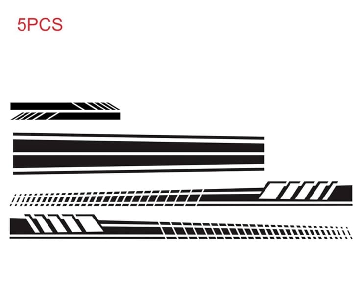 Car/Van Graphics Decals Strips (5 Piece) New