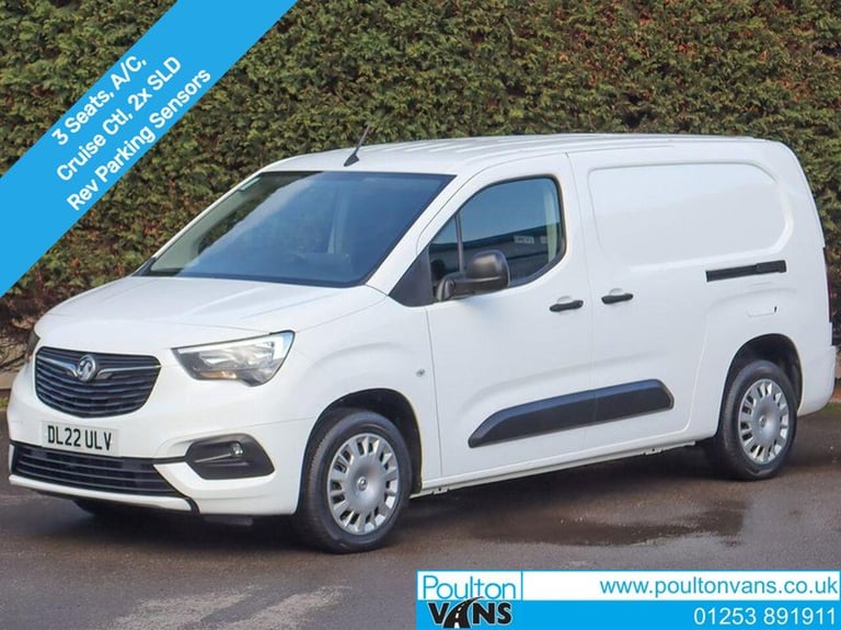 2022 Vauxhall Combo Sportive 1.5TurboD, 100bhp, L2 LWB Van, Air Con, Cruise Control, Reverse Pa S...