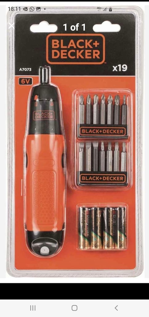 image for BLACK AND DECKER SCREWDRIVER SET