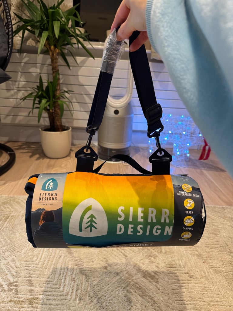 image for Sierra Designs Waterproof Outdoor Picnic Blanket Camping Reversible 182x182cm