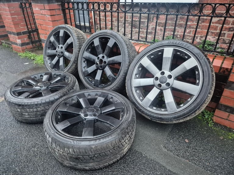 🌟22 inch Range rover alloy wheels 5x120 with MATCHING TYRES 7M++ VW T5 RANGE ROVER SPORT