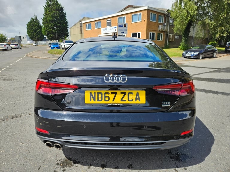 2018 AUDI A5 2.0 TDI Ultra S Line 5dr S Tronic Black Damaged Salvage CAT N