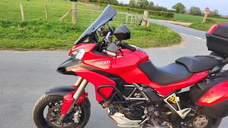 2014 14 DUCATI MULTISTRADA 1200 S HIGH SPEC TOURER LUGGAGE ADVENTURE RED HISTORY
