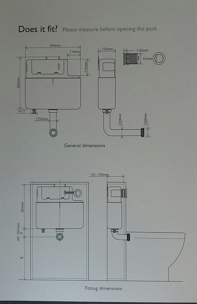 *** Brand New Tavistock Vortex Concealed Cistern – Slimline Dual Flush***