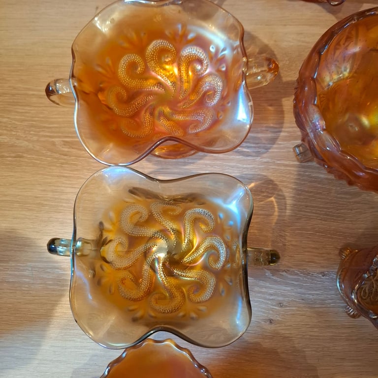 Carnival glass collection