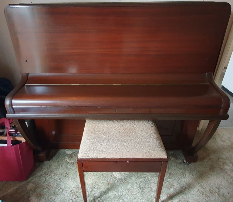 image for Chestnut brown upright Berry piano Windsor Model